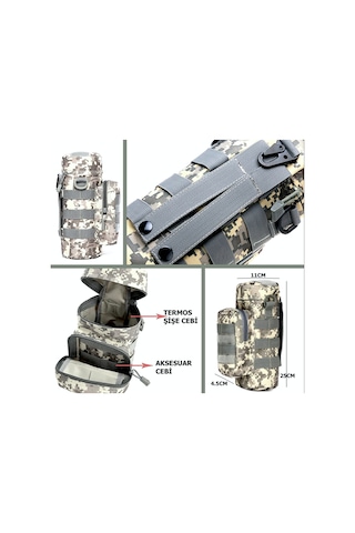 Omeniv Su Şişesi Matara Termos Kılıfı Sırt Çanta Kemer Outdoor Çok Renkli