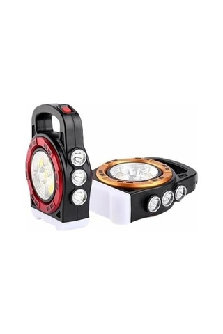 P-6678c Dış Mekan Solar Şarj Işığı Çok Fonksiyonlu Projektör Hazine Güçlü Işık El Feneri 1 Adet