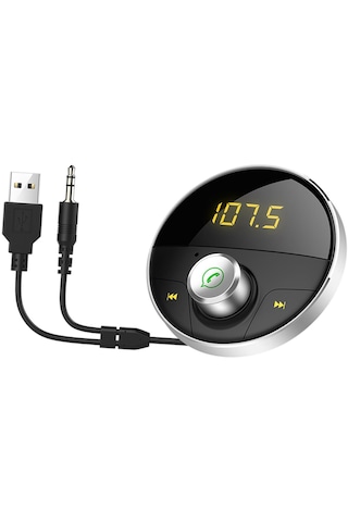 Homyl Araba Mp3 Çalar Kablosuz Bluetooth 4.1 Fm Radyo Gümüş