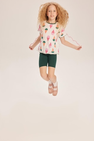 Luess Kız Çocuk Dondurma Desenli İkili Takım-yeşil Yeşil