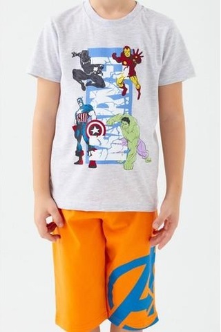 Avengers Erkek Çocuk Kapri Takım-Kar Melanj