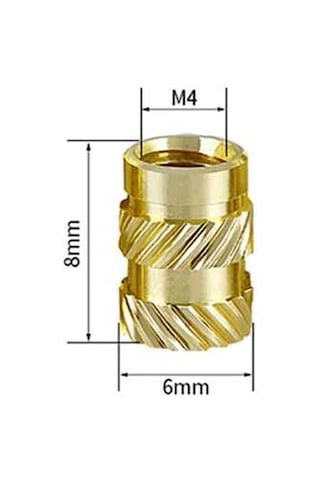 M4x8mm Pirinç İnsert Somun 3d Baskı Uyumlu