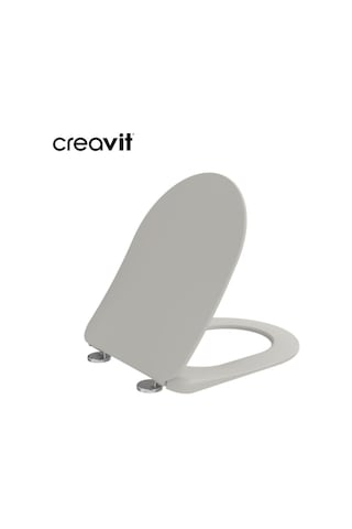 Creavit Free Rim-off Asma Klozet Cool Grey + Creavit Cool Grey Yavaş Kapanan Kapak Beyaz