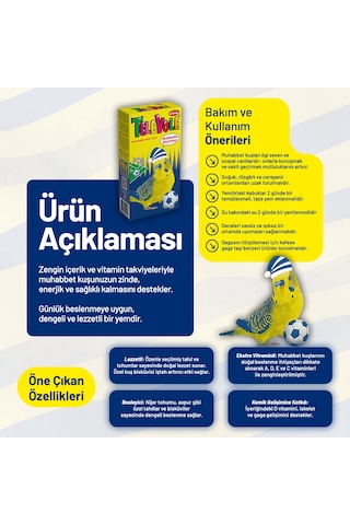 Televole Muhabbet Kuşu Yemi Fb - 20 Adet 300 G