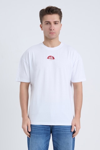 Velvoria Unisex Oversize Rıdıng Sınce Baskılı Beyaz Renk T-shirt