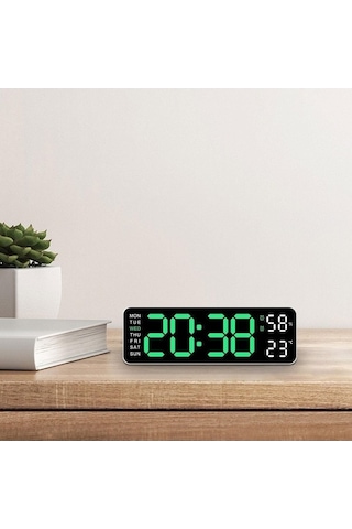 Trendooze Yeşil Suntek Saati Saati Saat, Led Duvar Duvar Dijital Dijital Çalar Rn Yeşil