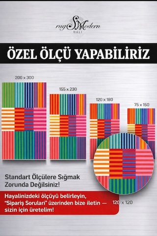 "aura" Serisi - Amour Joie Yazılı Retro Yuvarlak Krem Pembe Sarı Pastel Dokuma Taban Dekoratif Halı Aura27 Çok Renkli
