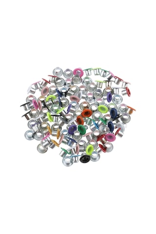 Giyim Leathercraft Scrapbooking Bezeme İçin 100 Adet Metal Kuşgözü Toka 4.5mm