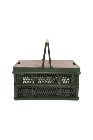 Fosenze Yeşil Küçük Çadır Sepeti - Taşınabilir Ahşap Kesme Tahtası, Katlanabilir, Su Geçirmez, Ev, Araba Bagajı Ve Piknik İçin Büyük Kapasiteli Organizasyon Kutusu Yeşil