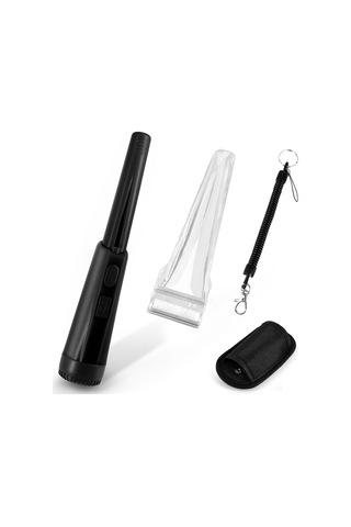 Lcd Ekran Metal Dedektörü Pinpointer El Pin Pointer Değnek Yetişkinler Çocuklar İçin Yaylı Tokalı Hazine Bulucu Probu Pilsiz - Siyah
