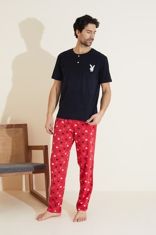 Siyah İnci Bisiklet Yaka Örme Pijama Takım 25109846 Siyah