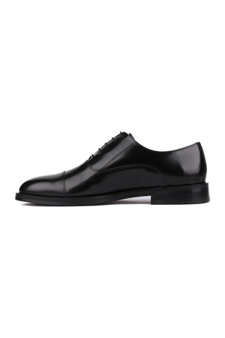 Shoetyle - Siyah Açma Deri Bağcıklı Erkek Klasik Ayakkabı 250-2730-827 Siyah