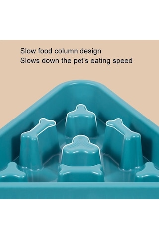 Dm Cbtx Üçgen Kemik Pet Yavaş Yemek Kabı, Köpek Ve Kedi Mama Kaseleri Pembe