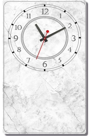 Decorıta Cam Saat | Mermer Desen Çok Renkli