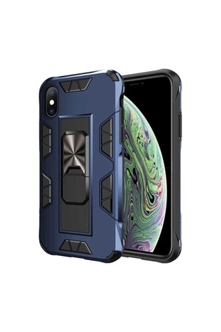 Apple Uyumlu iPhone Xs Max 6.5 Kılıf Zore Volve Kapak Lacivert