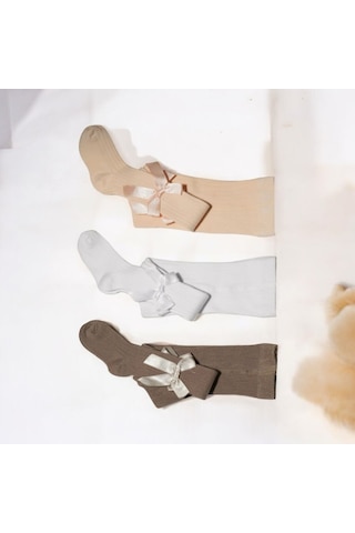 Batu Kız Bebek Ve Çocuk Fiyonklu Soft Renklerde Külotlu Çorap Seti Camel - Bej - Kiremit Batu Kız Bebek Ve Çocuk Fiyonklu Soft Renklerde Külotlu Çorap Seti Camel - Bej - Kiremit