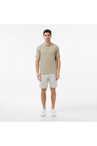 Nautica Erkek Bej Slim Fit Polo Yaka T-shirt Düz K65302t Bej