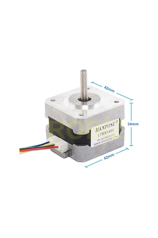 17hs3401 Nema 17 Step Motor 0.28n.m D Mil 2 Faz 1.3a 1.8 Derece 200 Adım Tork 3d Yazıcı Printer