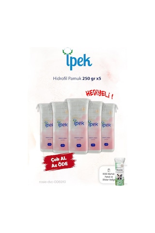 İpek 5'li Hidrofil Pamuk 250 Gr. Ve Rosie