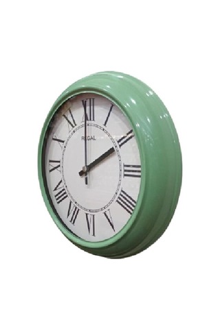 Regal 4290 Hwr Özel Seri Metal Kasa Akar Sessiz Saniyeli Duvar Saati Çok Renkli