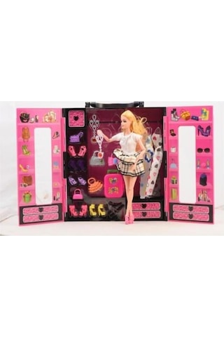 Barbie Gardrop Çanta 30 Parça  Aksesuarlı