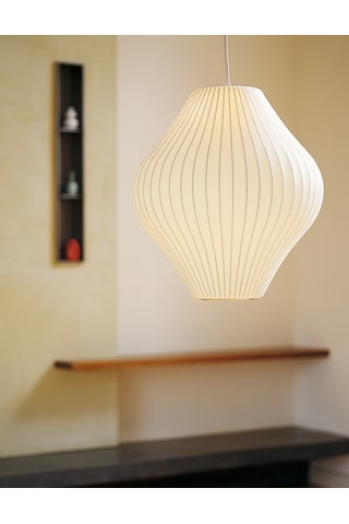 Qdec Japon İpek Avize Armut 43 Cm Beyaz