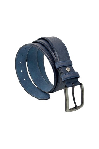 Süzer Deri Lacivert Suni Deri 4 Cm. Genişlik Damar Desenli Model Klasik Erkek Kemer // 7400-47 Lacivert