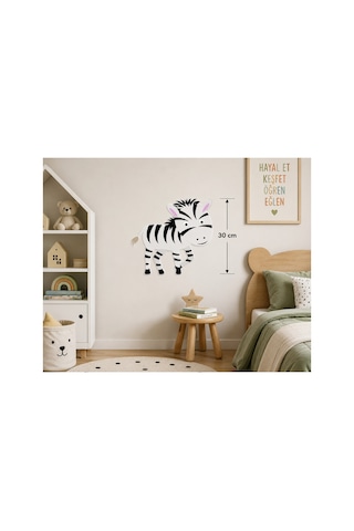 30 Cm Zebra Figür 3mm Foreks Baskı Çocuk Odası, Doğum Günü Ve Parti Dekoru Sürpriz Hediyeli Diğer