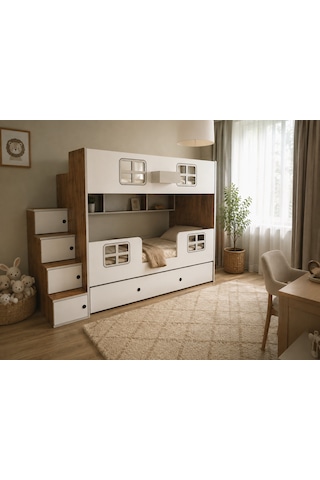 Yuvam Yavrulu Fonksiyonel Merdivenli Ranza Bc 2 90 x 190 CM