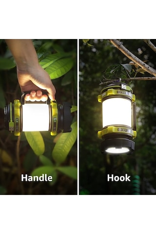 Artfulabode Yürüyüşü Yeşil Ve Usb Su Şarj Parlak Mükemmel, Modu, Mekan, Led Lambası Kinsach Kasırga Kamp Işık Ipx4 İle İçin Güç Geçirmez, Feneri, Ev En El Edilebilir, Durumları, Dış Dağ Bankası, Acil 6 500lm 2600mah Fr Yeşil