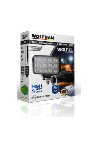 Wolfram Wolf Serisi 32215 Çalışma Lambası Dikdörtgen Large 5100 Lümen Flood - Wolfram 32215