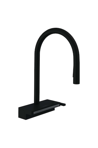 Hansgrohe Aquno Select M81 Spiralli Eviye Bataryası Sbox Satin Siyah Siyah