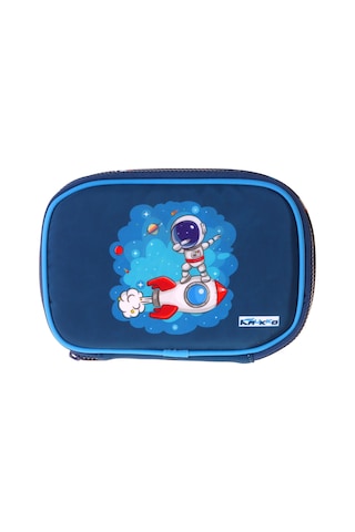 Kaukko Kids Astronot Baskılı Lacivert Erkek Çocuk Organizer Kalem Çantası - Kalemlik - L5375