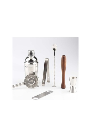 Sones 8'i 1 Arada Paslanmaz Çelik Şarap Kokteyl Çalkalayıcı Alet Seti Bez Çantalı, Kapasite: 600/450ml