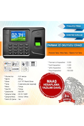 Parmak İzi Okuyucu + Puantaj Yazılımı
