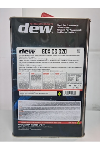 Dew Box Cs 320 Kapalı Sistem Asansör Dişli Yağı 16 L