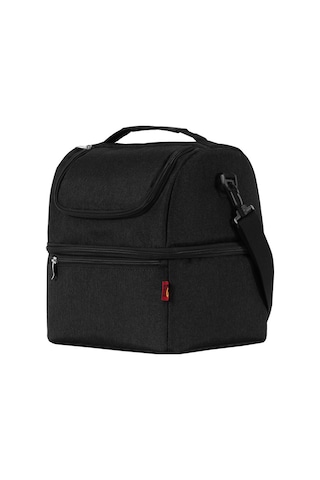 Symbee İki Bölmeli Siyah Soğutma Çantası, Yeme-içeği Ayrımı, Oxford Kumaş Isı Yalıtımı, Piknik-kamp Çantası Siyah