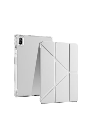 Huawei Matepad 11 İnç Uyumlu Standlı Uyku Modlu Kalemlikli Trifolding Fuchsia Tablet Kılıfı Kılıf