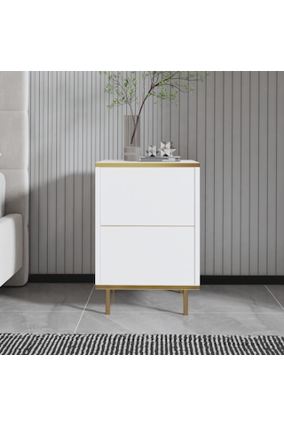 İmaj Komodin Beyaz/gold