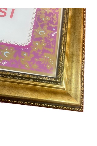 Avukatlık Ruhsatname Çerçevesi Gold Renk - 33x48 - Hakiki Camlı