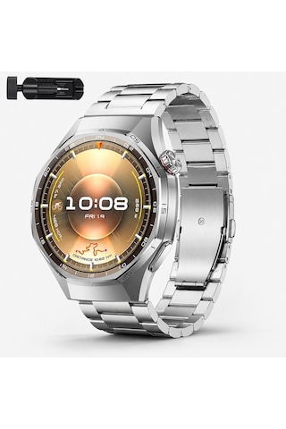 Huawei Watch Gt6 Pro 46mm İle Uyumlu Katlanır Klipsli Paslanmaz Çelik Saat Kordonu