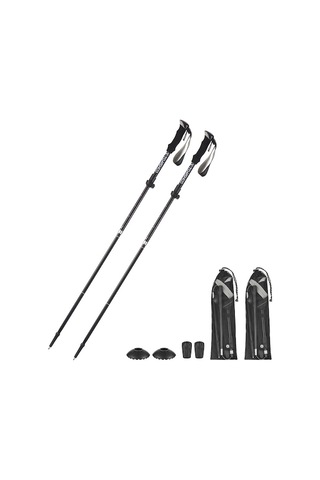 Novahub Siyah Alüminyum Seyahat Bastonu, 110-130 Cm, 265g, Taşınabilir Çanta İçerir, Siyah Siyah