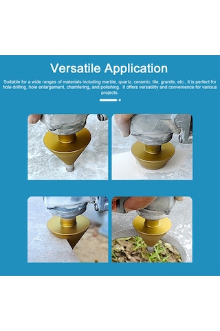 Suofeng M10 Elmas Taş Delici Ucu - Mermer, Kireçtaşı, Seramik Açma Ve Köşe Yuvarlatma Aleti, Soğutma Müslü İçeren 38mm Zırhli Taş Açıcı