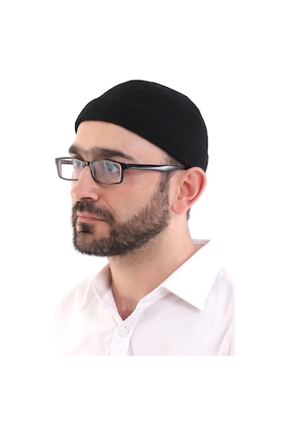 Kışlık Yün Takke - Siyah