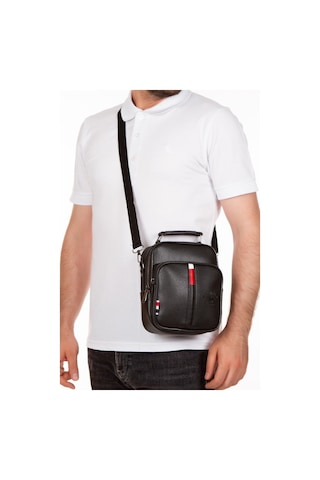 Adelina Bags Adelina Siyah Deri El Ve Omuz Çanta Ve Mekanizmalı Kartlık Set (549986554) Siyah