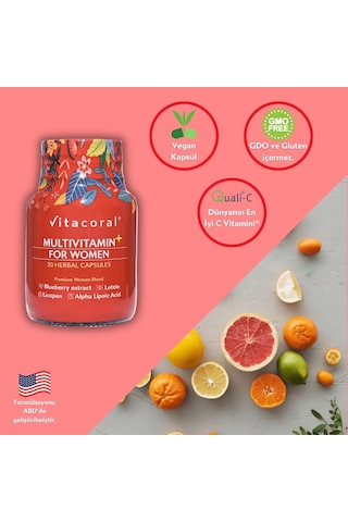 Multivitamin For Women 30 Bitkisel Kapsül