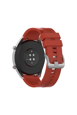 Huawei Honor Magic Watch 2 42mm Kordon Kayış 20mm Klasik Silikon Kordon Metal Tokalı K23