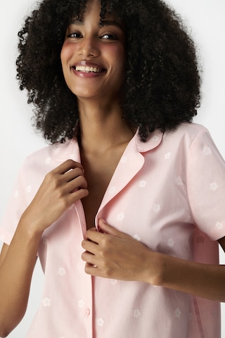 Penti Pembe Floral Morning Pamuklu Gömlek Şortlu Pijama Takımı