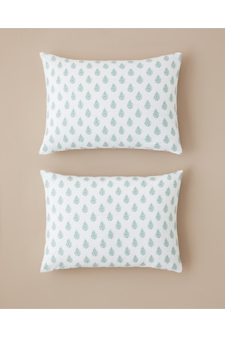 English Home Green Harmony Kolay Ütülenir 2'li Yastık Kılıfı 50x70 Cm Yeşil