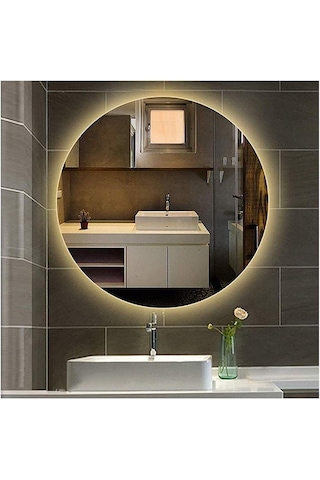 60 CM Yuvarlak Ledli Ayna Banyo Aynası Dekoratif Ayna Boy Ayna Sa